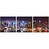 New York Wall Art in Black, Orange & Blue